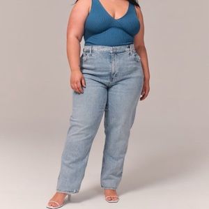 Abercrombie and Fitch Curve Love The '90s Straight Ultra High Rise plus 35/20r